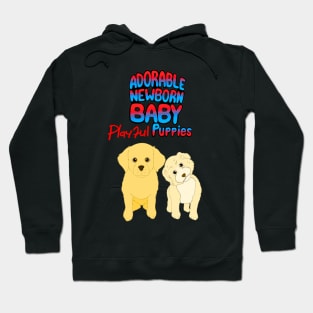 Adorable Newborn Baby Playful Puppies Hoodie